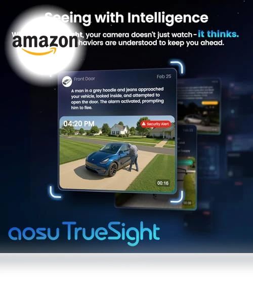 4K Security Cameras Wireless Outdoor — Smart Home Security, AOSU