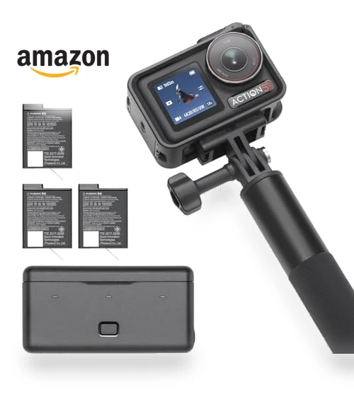 Action Camera 4K with Extended Battery Life — Wearable Cameras, DJI