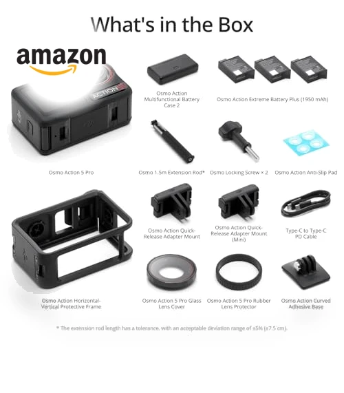 Action Camera 4K with Extended Battery Life — Wearable Cameras, DJI