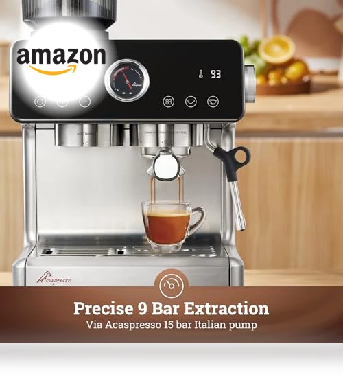 Espresso Machine with Grinder and Milk Frother — Espresso Machines, Acaspresso
