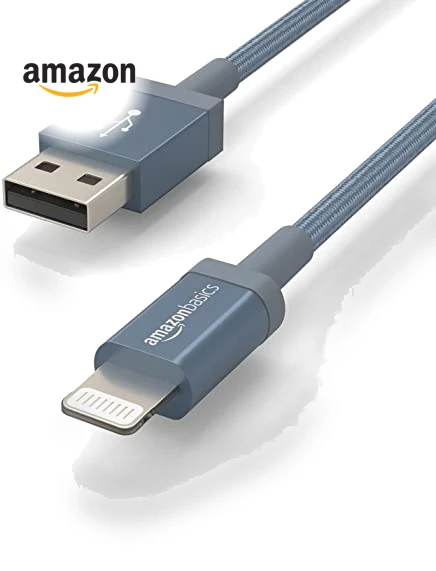 Fast Charging USB-A to Lightning Nylon Braided Charger Cable — Chargers & Cables, Amazon Basics