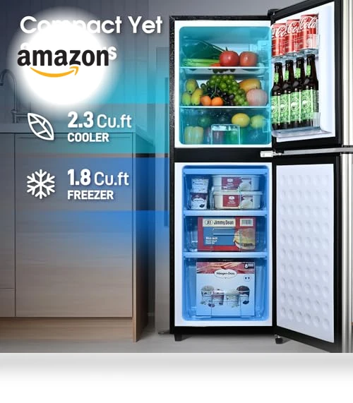 Fridge with Bottom Freezer and Drawer — Mini Fridges, Anypro