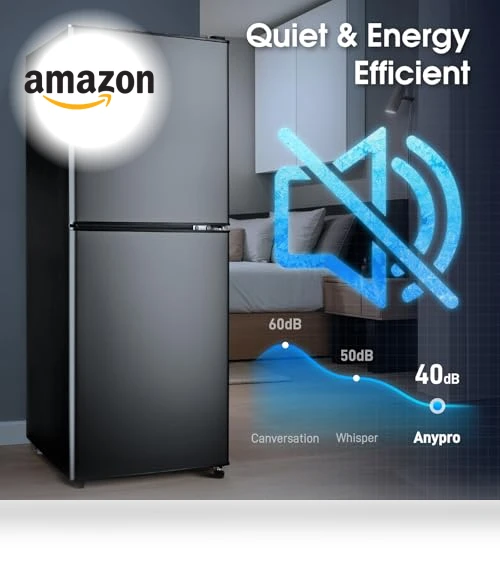 Fridge with Bottom Freezer and Drawer — Mini Fridges, Anypro