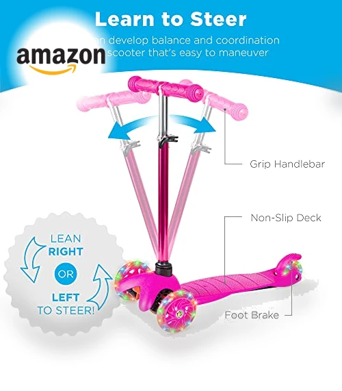 Kids Mini Kick Scooter with Light-Up Wheels — Balance Bikes, Best Choice Products