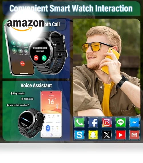 Military Smart Watch with Bluetooth Calls — Smartwatches, SHEN ZHEN HAO CHENG TECHNOLOGY CO.,LTD