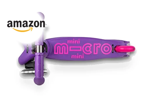 Mini Deluxe LED Three-Wheeled Lean-to-Steer Scooter — Push Scooters, Micro