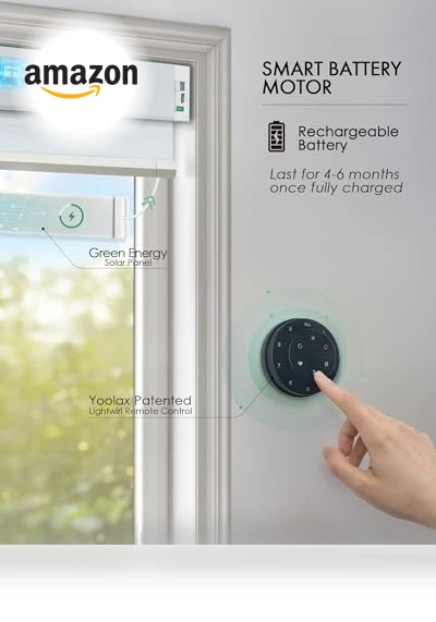 Motorized Cellular Shades — Honeycomb, Yoolax