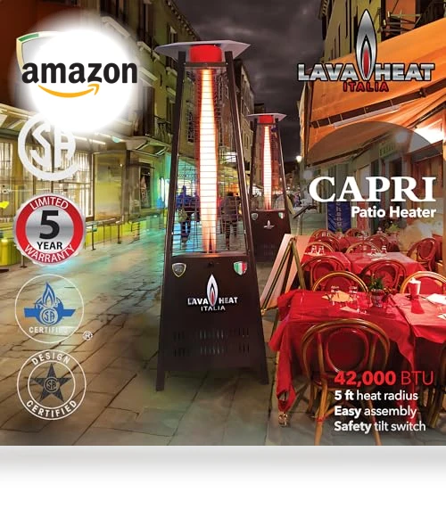 Portable Propane Pyramid Patio Heater — Heater Covers, Lava Heat Italia