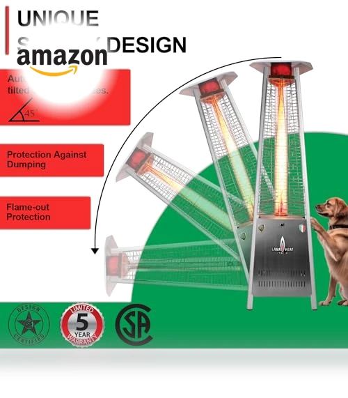 Portable Propane Pyramid Patio Heater — Heater Covers, Lava Heat Italia