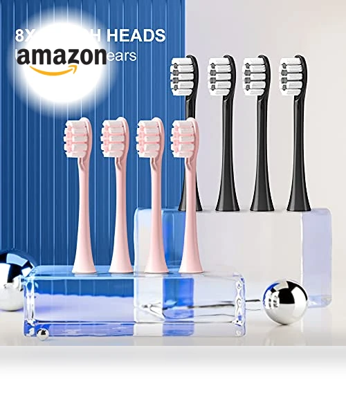 Rechargeable Electric Toothbrushes Set — Ultrasonic, HUBAKO