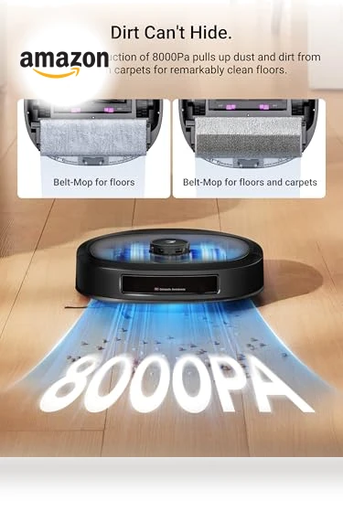 Robot Vacuum and Mop with Self Emptying Base — Smart Cleaning Robots, Eureka