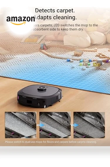 Robot Vacuum and Mop with Self Emptying Base — Smart Cleaning Robots, Eureka