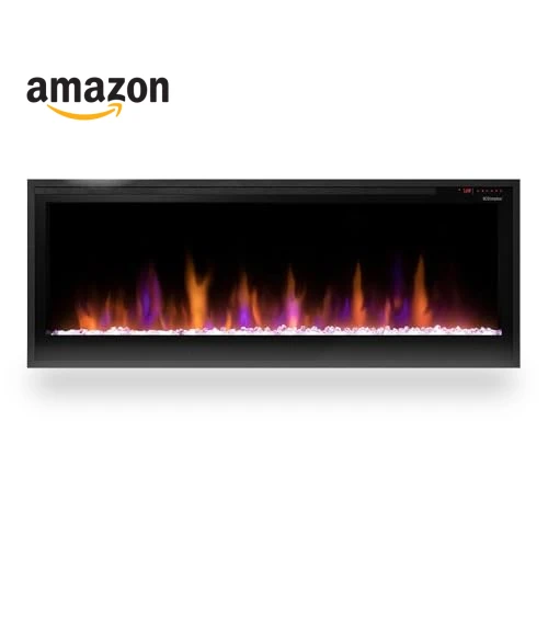 Slim Built-in Linear Electric Fireplace Heater — Close To Ceiling, DIMPLEX