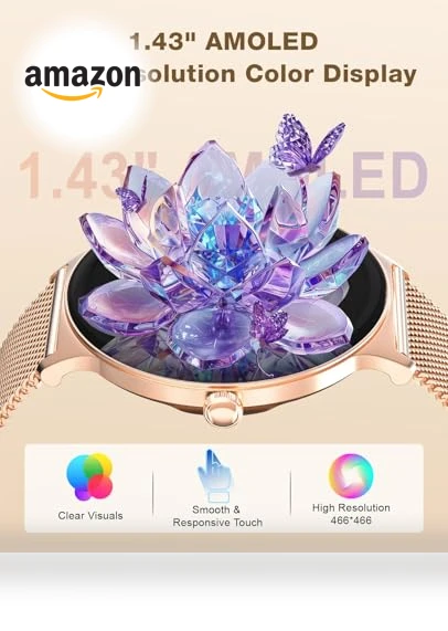 Smart Watch for Women with AMOLED Display — Smartwatches, SOUYIE