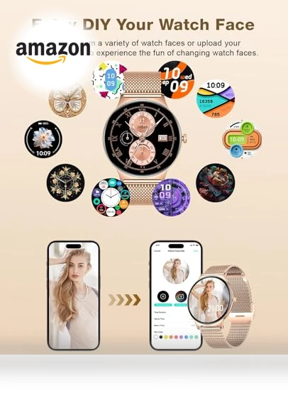 Smart Watch for Women with AMOLED Display — Smartwatches, SOUYIE