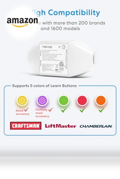 Smart WiFi Garage Door Opener Remote — Smart Home Hubs & Controllers, meross