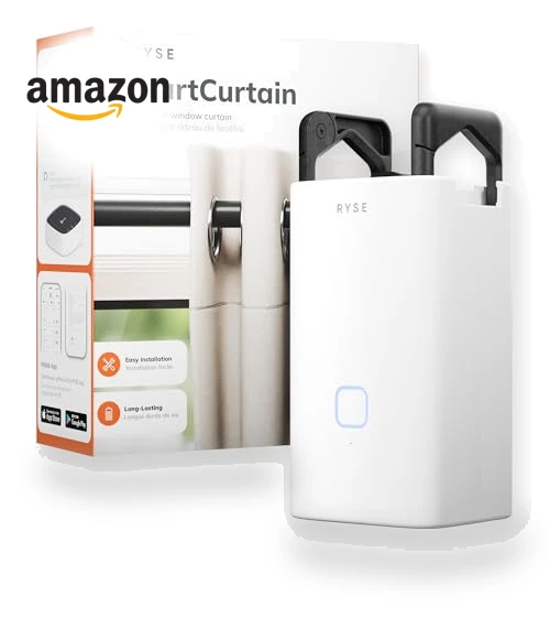 SmartCurtain Motorized Curtain — Café Rings, RYSE