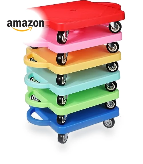 Sports Scooter Board Bulk Sitting Scooter Board with Handles — Kids Fitness, Jerify
