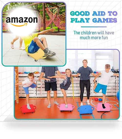 Sports Scooter Board Bulk Sitting Scooter Board with Handles — Kids Fitness, Jerify