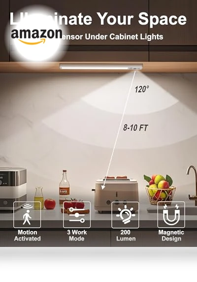 Under Cabinet Lighting Motion Sensor — Timers, SZOKLED