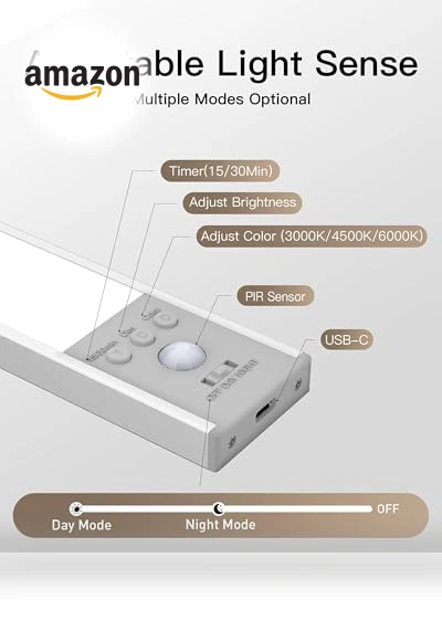 Under Cabinet Lighting Motion Sensor — Timers, SZOKLED