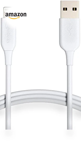 USB-A to Lightning Charger Cable — Lightning, Amazon Basics