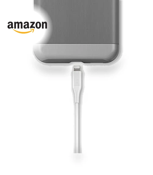 USB-A to Lightning Charger Cable — Lightning, Amazon Basics