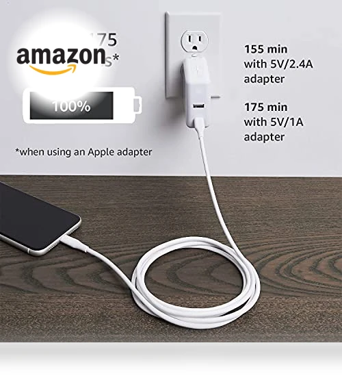 USB-A to Lightning Charger Cable — Lightning, Amazon Basics