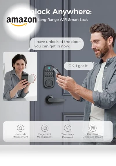 WiFi Smart Keypad Deadbolt with Handle Set — Deadbolts, LNDU