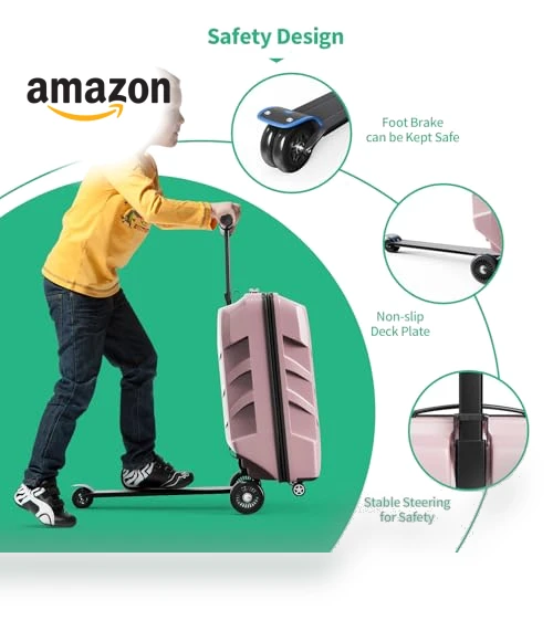 3-D Hardshell Ride Scooter Luggage for Kids — Kids' Luggage, muhub