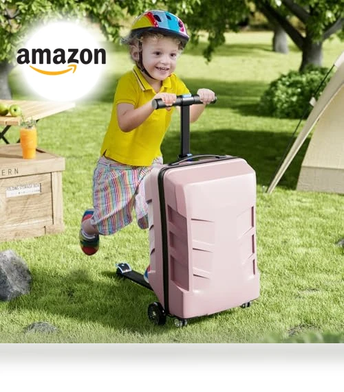 3-D Hardshell Scooter Suitcase — Kids' Luggage, TABU