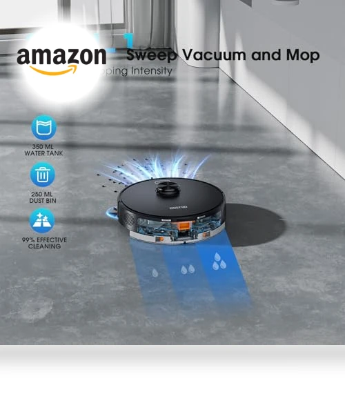 3-in-1 Robotic Vacuum and Mop — Smart Cleaning Robots, SHELIKI