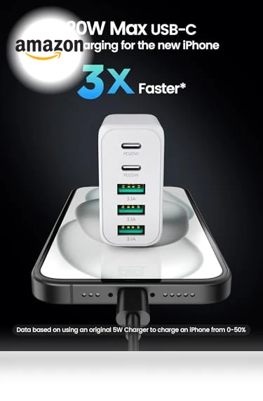 50W 5-Port USB Wall Charger — Wall Chargers, EIZLXQ
