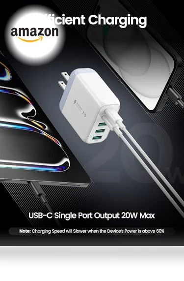 50W 5-Port USB Wall Charger — Wall Chargers, EIZLXQ