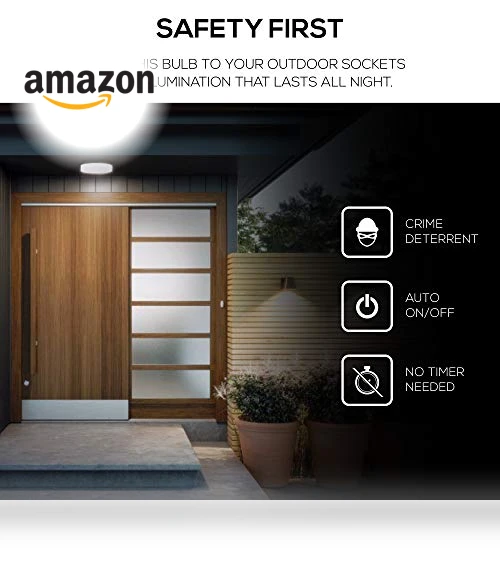 Dusk to Dawn Sensor LED Light Bulb — Street Lighting, Amazon Basics
