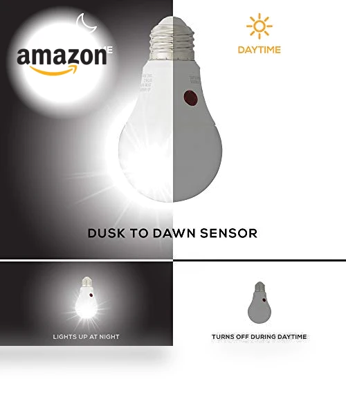 Dusk to Dawn Sensor LED Light Bulb — Street Lighting, Amazon Basics