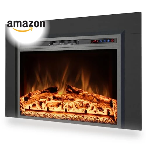 Electric Fireplace Insert with Metal Trim Kit — Tabletop Fireplaces, Kentsky