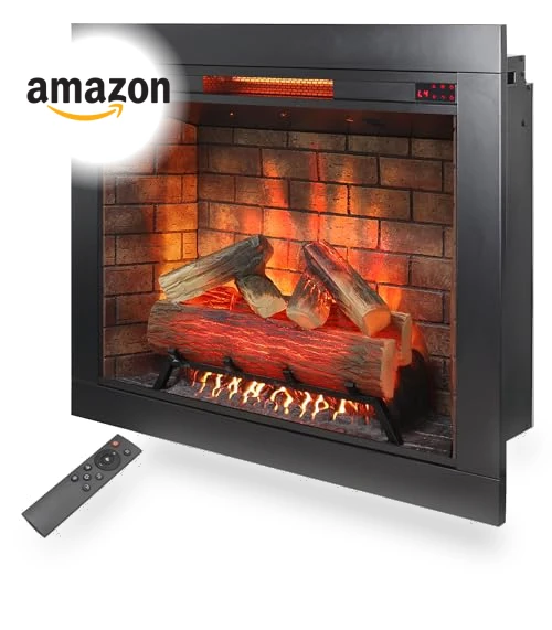Electric Fireplace Insert with Real Fire Crackling Sound — Tabletop Fireplaces, Innoflame