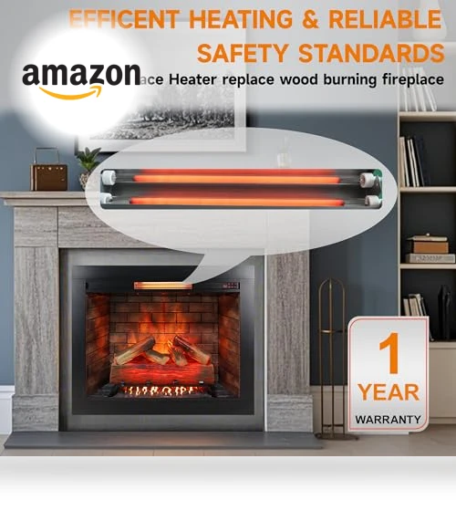 Electric Fireplace Insert with Real Fire Crackling Sound — Tabletop Fireplaces, Innoflame