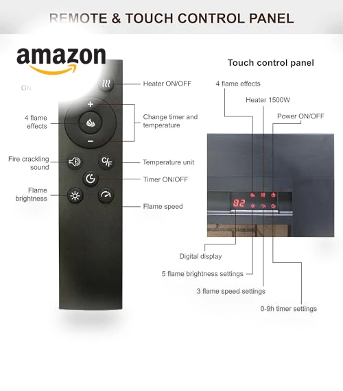 Electric Fireplace Insert with Real Fire Crackling Sound — Tabletop Fireplaces, Innoflame