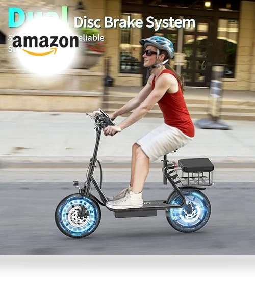 Electric Scooter with Seat — Electric Self-Balancing Scooters, MAXSHOT