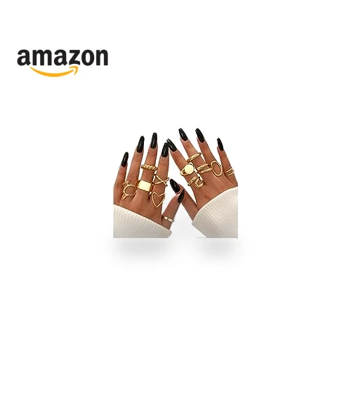 Gold Stackable Rings Set for Women — Stacking, FAXHION
