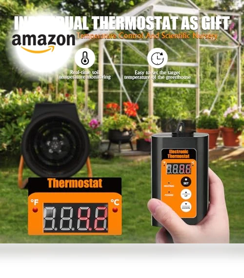 Greenhouse Heater with Digital Thermostat — Portable Heating Solutions, Gardtech