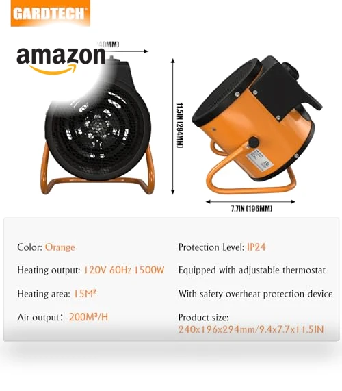 Greenhouse Heater with Digital Thermostat — Portable Heating Solutions, Gardtech