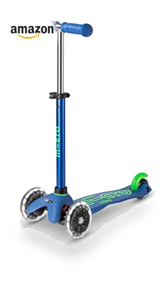 Mini Deluxe LED Three-Wheeled Scooter — Balance Bikes, Micro