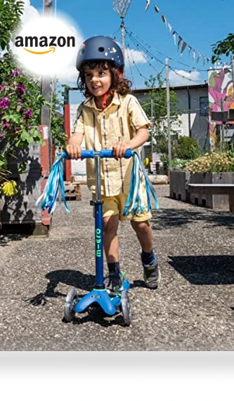 Mini Deluxe LED Three-Wheeled Scooter — Balance Bikes, Micro
