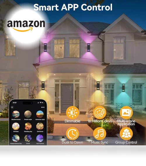 Outdoor Smart Wall Lights — LED, Zinola