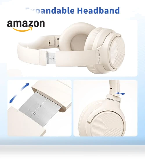 Over Ear Foldable Headphones with Microphone — In-Ear Headphones, Botesty Sound