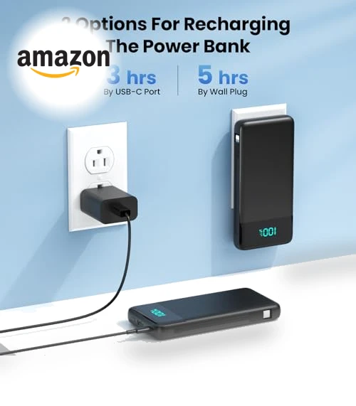 Portable Charger with Built-in Cables and Wall Plug — Charging Solutions, Dongguan Haoxun Electronic Technology Co., Ltd