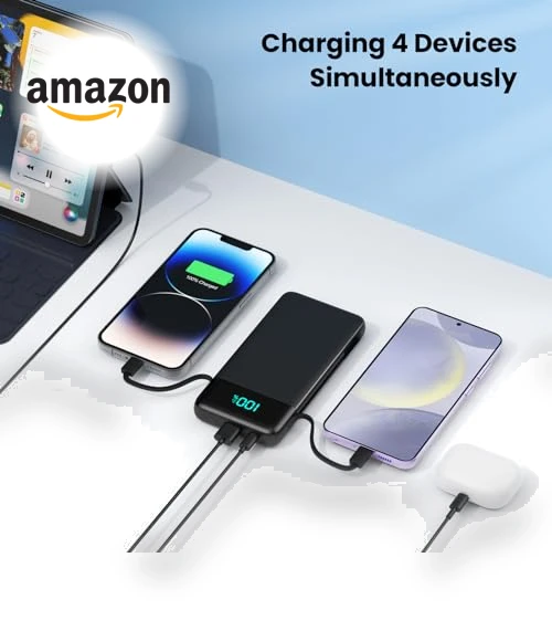 Portable Charger with Built-in Cables and Wall Plug — Charging Solutions, Dongguan Haoxun Electronic Technology Co., Ltd